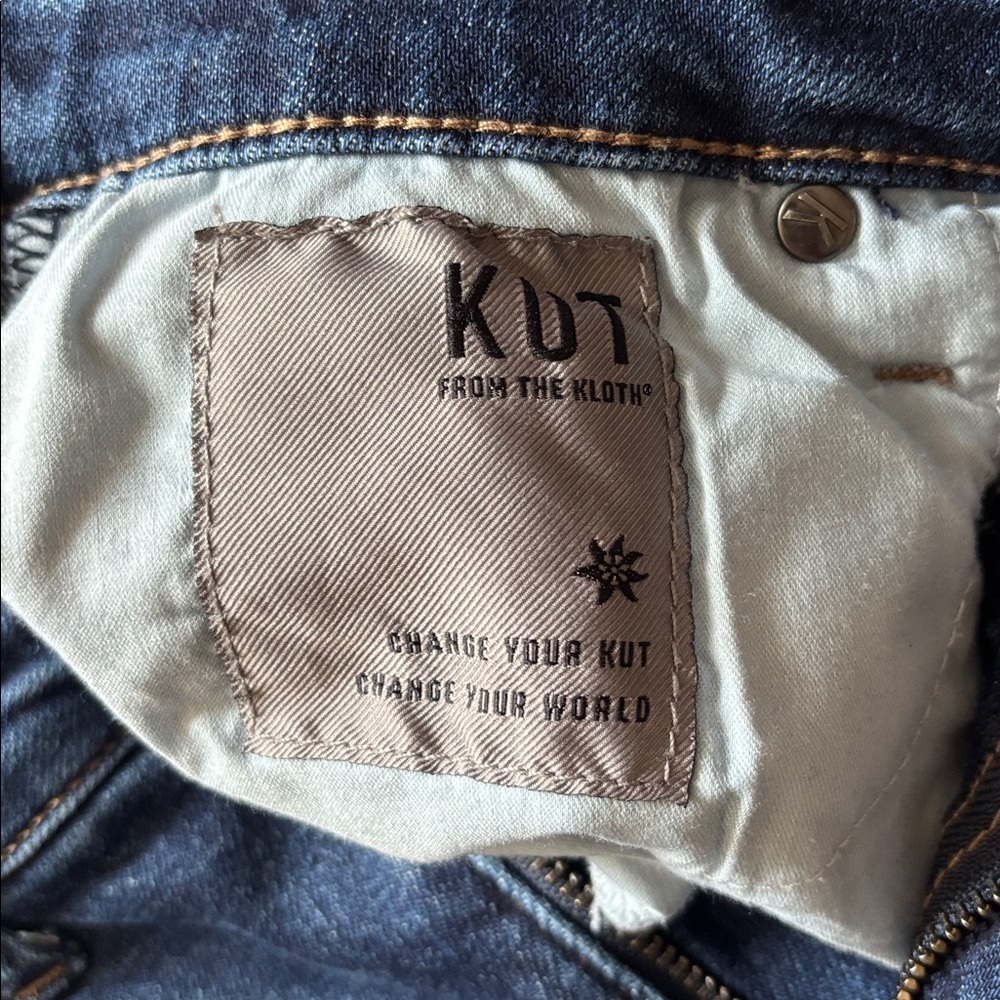 Kut from the Kloth Reese High Rise Fab Ab Ankle Straight Leg Jeans size 2 - Picture 8 of 10